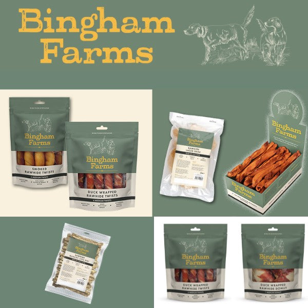 Bingham Farms Duck Wrapped Rawhide Twist Sml 8pk 80g
