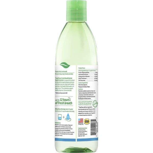 TropiClean Oral Care Dental Health Solution Plus Digestive Support 473ml