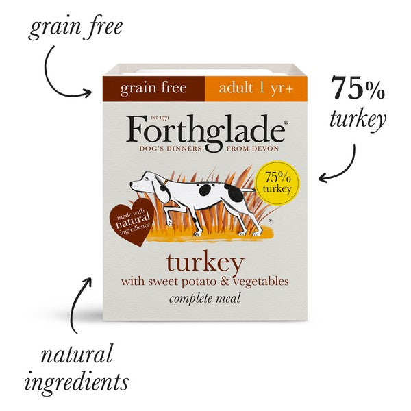 Forthglade Comp Meal Adult TurkeySweet PotatoVeg G/F 395g