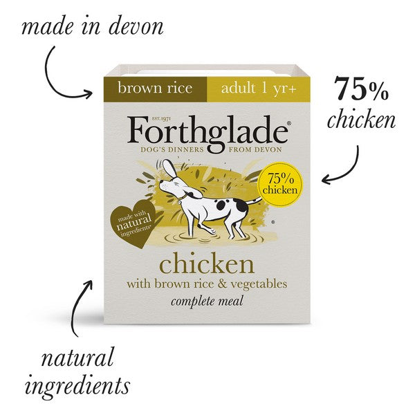 Forthglade Complete Meal Adult ChickenBrown Rice & Veg 395g