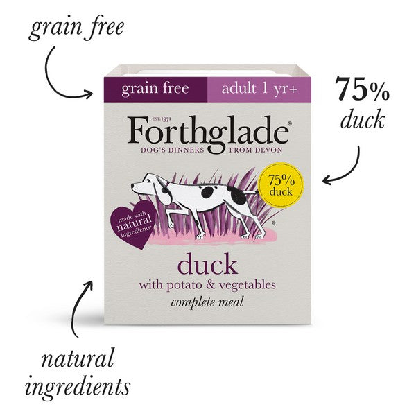 Forthglade Complete Meal Adult DuckPotato & Veg G/F 395g