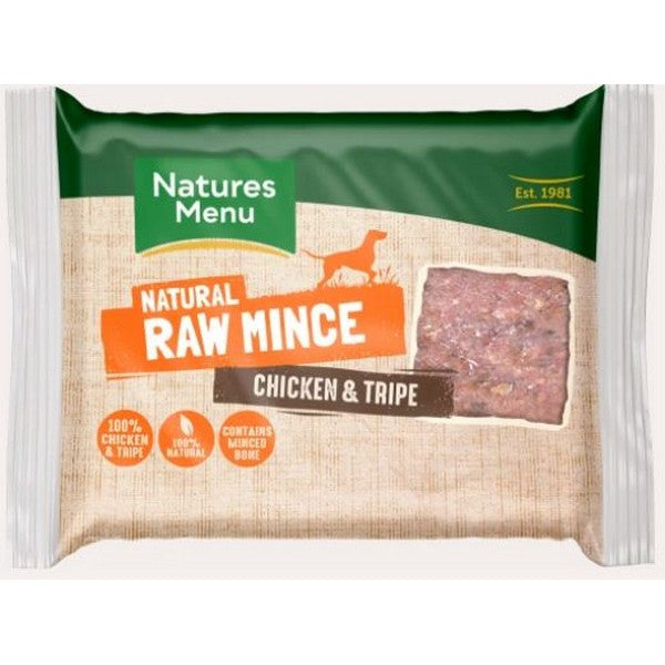 Natures Menu Frozen Chicken and Tripe Mince 400g