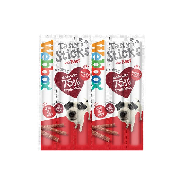 Webbox Dogs Delight Tasty Dog Sticks Beef 6Stk