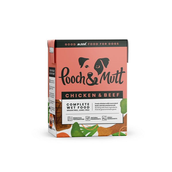 Pooch & Mutt Chicken & Beef 375g Tetra Pack