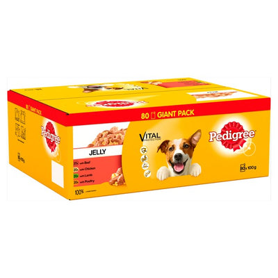 Pedigree Pouch Adult Favourites In Jelly 80pk