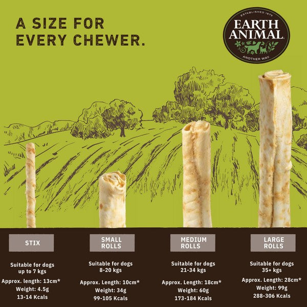 Earth Animal No-Hide Beef STIX- 90 pk (DCSE 90)