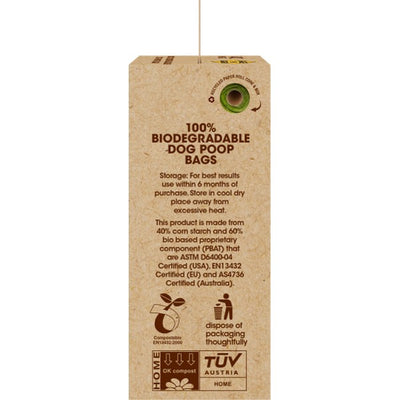 Bags on Board Corn Starch 100% Biodegradable Poop Rolls 10x14