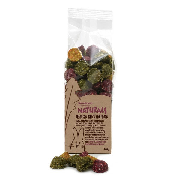 Rosewood Grainless Herb n Veg Drops 140g