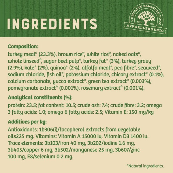 Wellbeloved Superfoods Adult Turkey with Kale and Quinoa 10kg