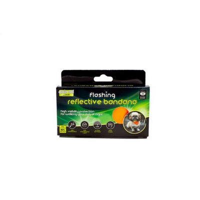 Animal Instincts Flashing & Reflective Bandana Orange/Yellow M/L