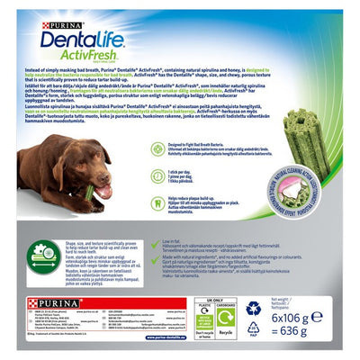 Dentalife ActivFresh Large Dog Treat Dental Stick 18 Sticks