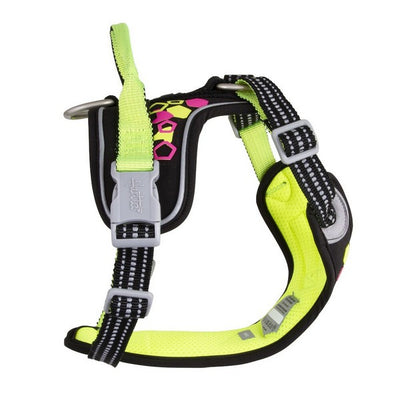 Hurtta Weekend Warrior Neon Harness Licorice 45-60 cm