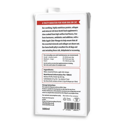 Karnlea Beef Bone Broth for Dogs and Cats 500ml