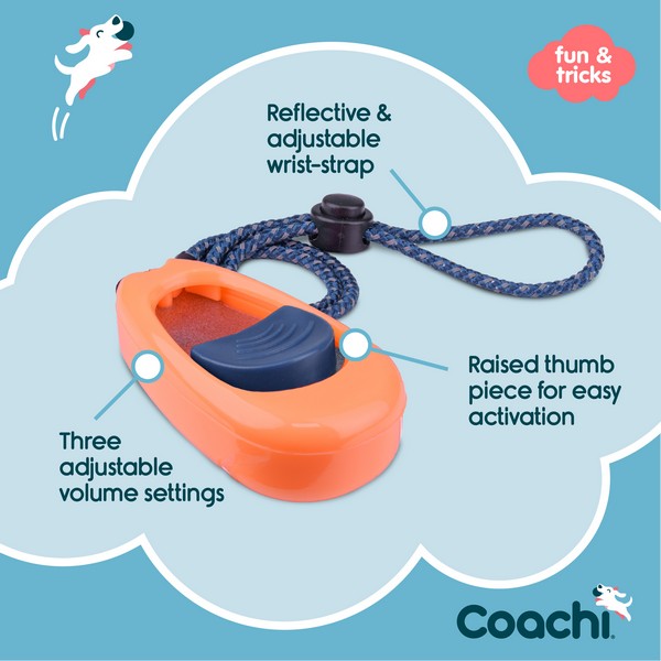 CoA Coachi Multi-Clicker Coral, Navy Button