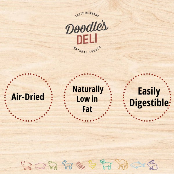 Doodles Deli Air Dried Meaty Chicken with Turmeric Sausage GF 1KG