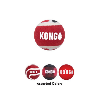 KONG Signature Balls 4pk Assorted Medium