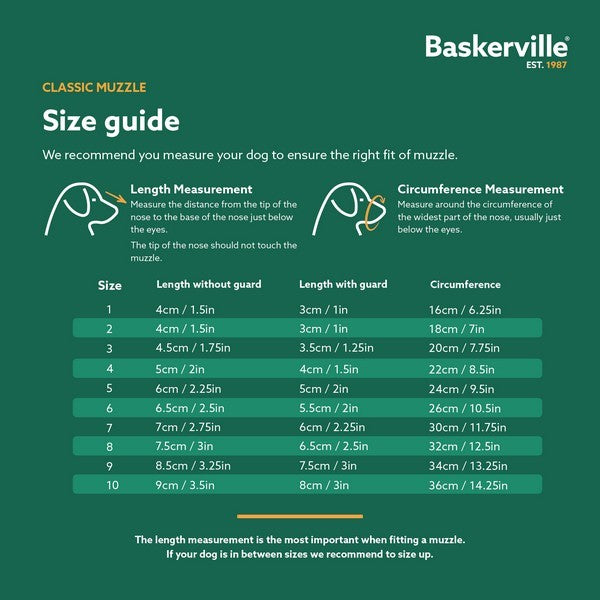 CoA Baskerville Classic Basket Muzzle Size 5