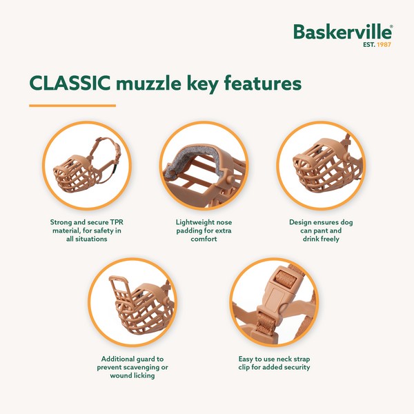 CoA Baskerville Classic Basket Muzzle Size 7