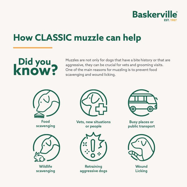 CoA Baskerville Classic Basket Muzzle Size 7