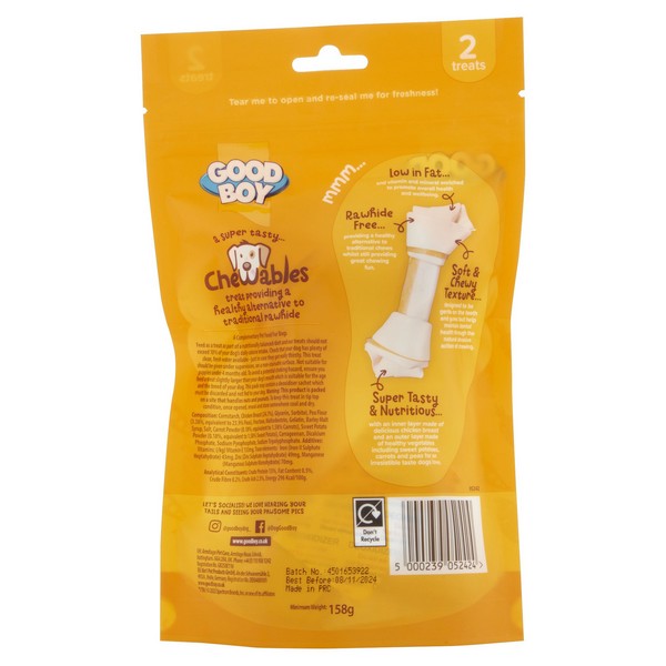 Chewables Chicken Medium Bones 2 Pack 158g