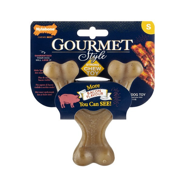 Nylabone Bacon MAX Strong Gourmet Wishbone Small