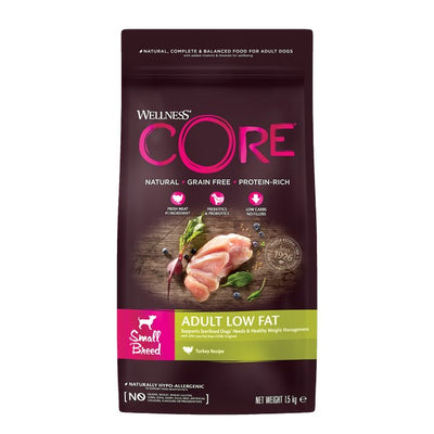 Wellness CORE Dog Dry Small Breed Adult Low Fat - Turkey Recipe 1.5kg