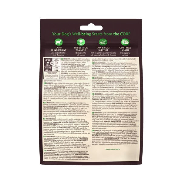 Wellness CORE Dog Treats Adult Training Treats Lamb with Apples 170g