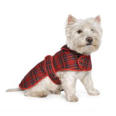 Ancol Highland Tartan Dog Coat Red Medium