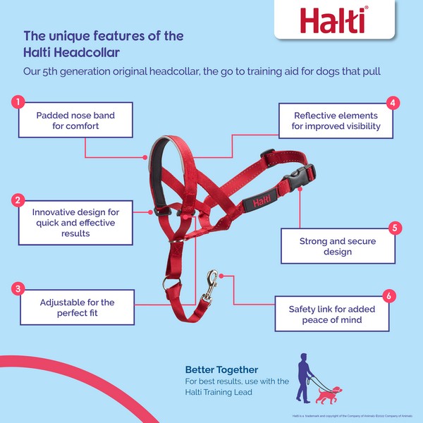 CoA Halti Headcollar Size 4 Red