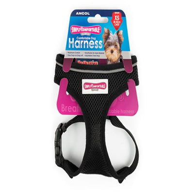Ancol Comfort Mesh Harness Black XSmall 28-40cm