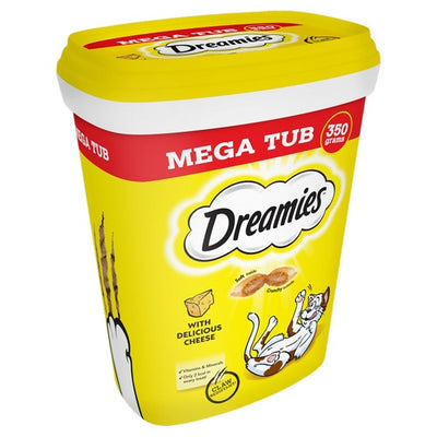 Dreamies Treats with Cheese 350g Tub (2 Pack)