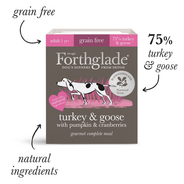 Forthglade Gourmet G/F Turkey/Goose/Pumpkin/Cranberry