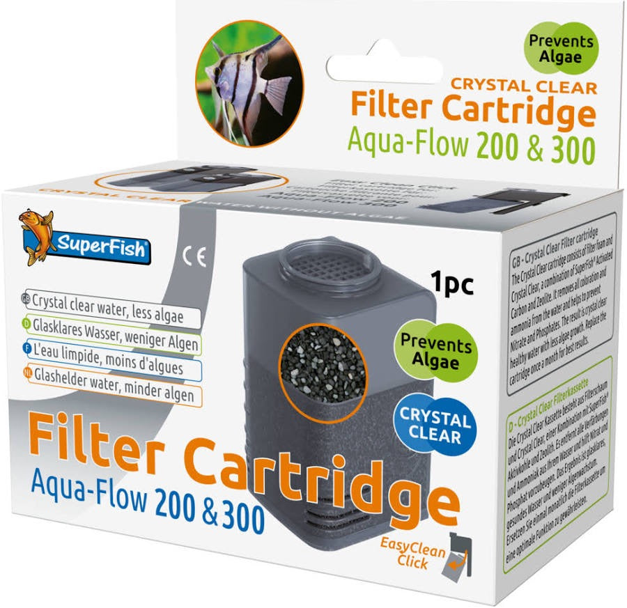 Superfish Aqua-Flow Crystal Clear Cartridges 200 & 300 1pc