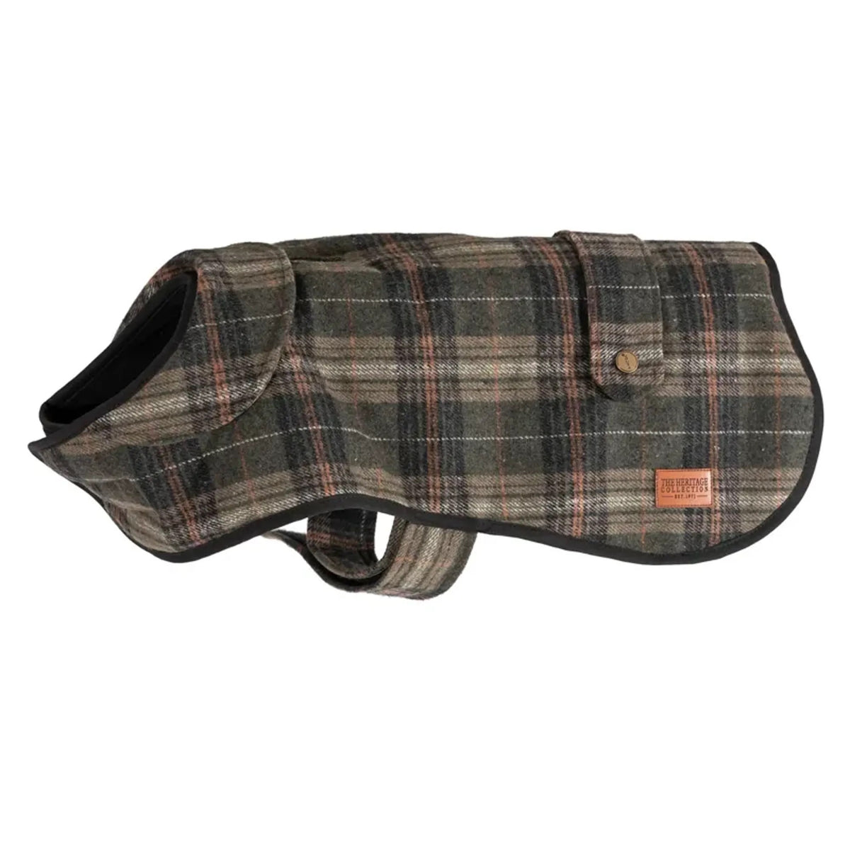 ANCOL HERITAGE COLLECTION CHECK COAT IN GREEN Medium 40cm