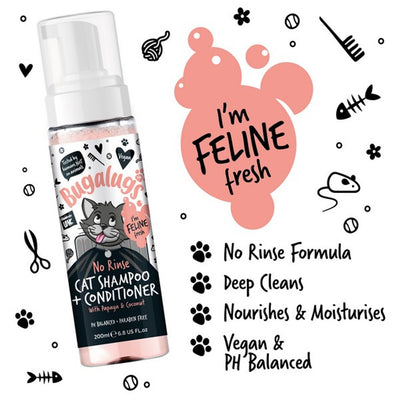 Bugalugs No Rinse 2 in 1 Cat Shampoo