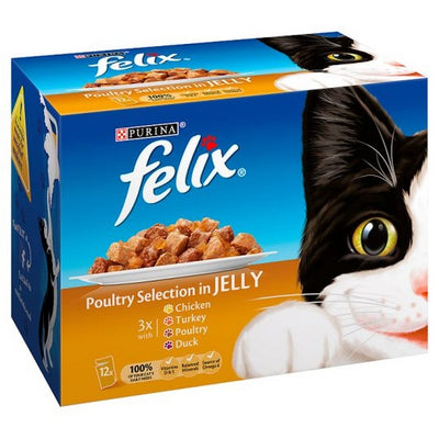 Felix Cat Pouch MPk Poultry 12Pk 100g