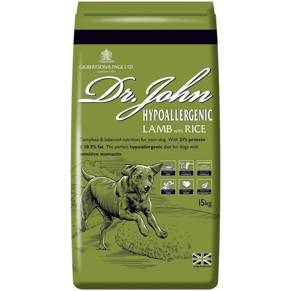 Dr John Hypoallergenic Lamb with Rice & Vegetables 15kg