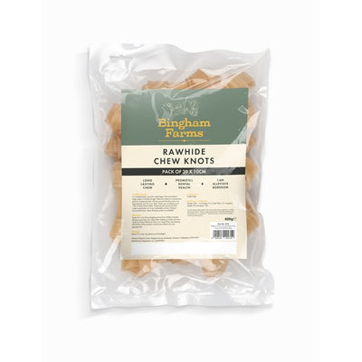 Bingham Farms 10cm Rawhide Chew Knots 20 Pk [SNG] 600g