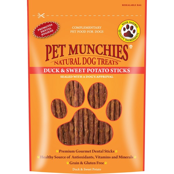 Pet Munchies Duck & Sweet Potato Dental Sticks 90g