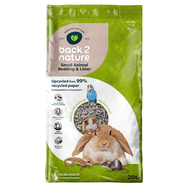 Back 2 Nature Small Animal Bedding and Litter 20L