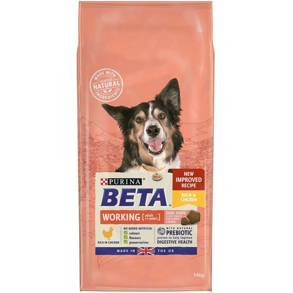 Beta Adult Working Dog Dry Dog Food Rich In Chicken 14kg