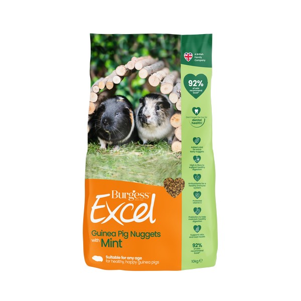 Burgess Excel Adult Guinea Pig Nuggets with Mint 10kg