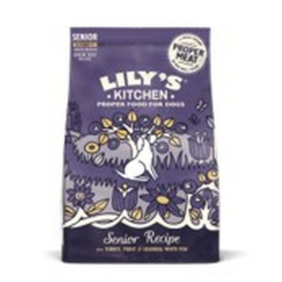 Lilys Kitchen Senior Recipe with Turkey Trout and White Fish Dry Dog Food 1kg