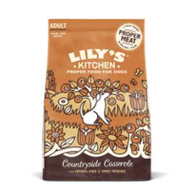 Lilys Kitchen Chicken and Duck Countryside Casserole Dry Dog Food 1kg