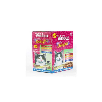 Webbox Pouches Cat Selection in Jelly (12Pk) 100g