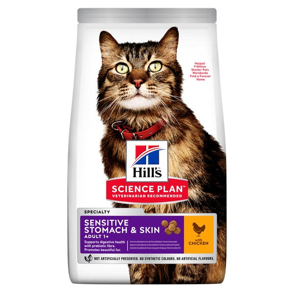 Hills Science Plan Cat Adult Dry Chicken Sensitive 1.5kg