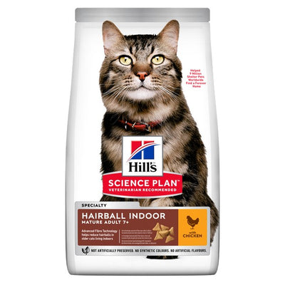 Hills Science Plan Cat Mature Dry Chicken Hairball Indoor 1.5kg