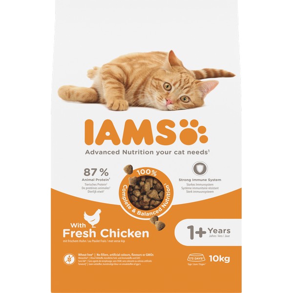 Iams Adult Cat Food Chicken 10kg