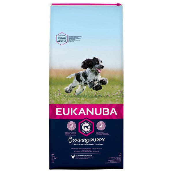 Eukanuba Growing Puppy Chicken Food for Small, Medium, and Large Breeds