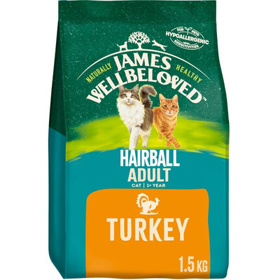 Wellbeloved Cat Food Turkey Hairball 1.5kg